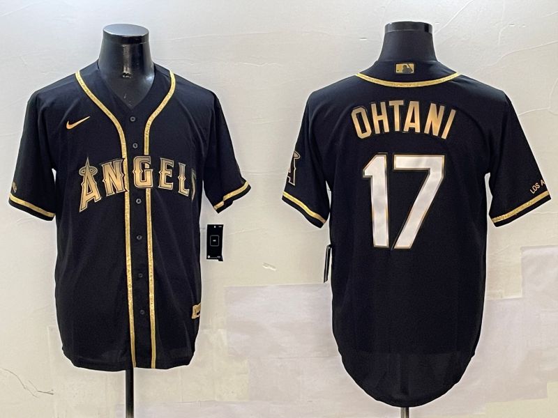 Men Houston Astros #17 Ohtani Black Gold Game 2025 Nike MLB Jersey style 6